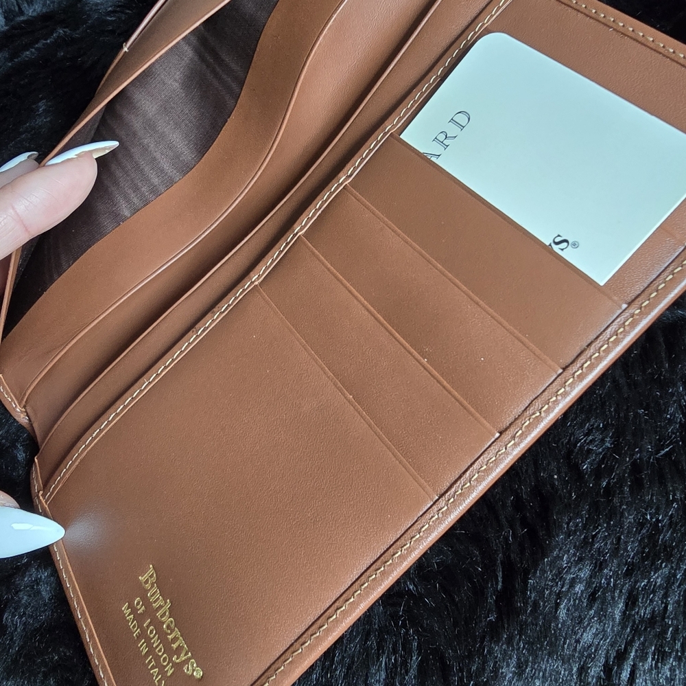 Authentic Burberry Plaid Continental Wallet with Brown Leather Trim - Picture 15 of 16